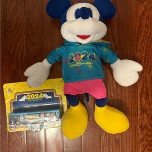 Disney Blue & Pink Mickey Mouse Plush with Yellow Shoes